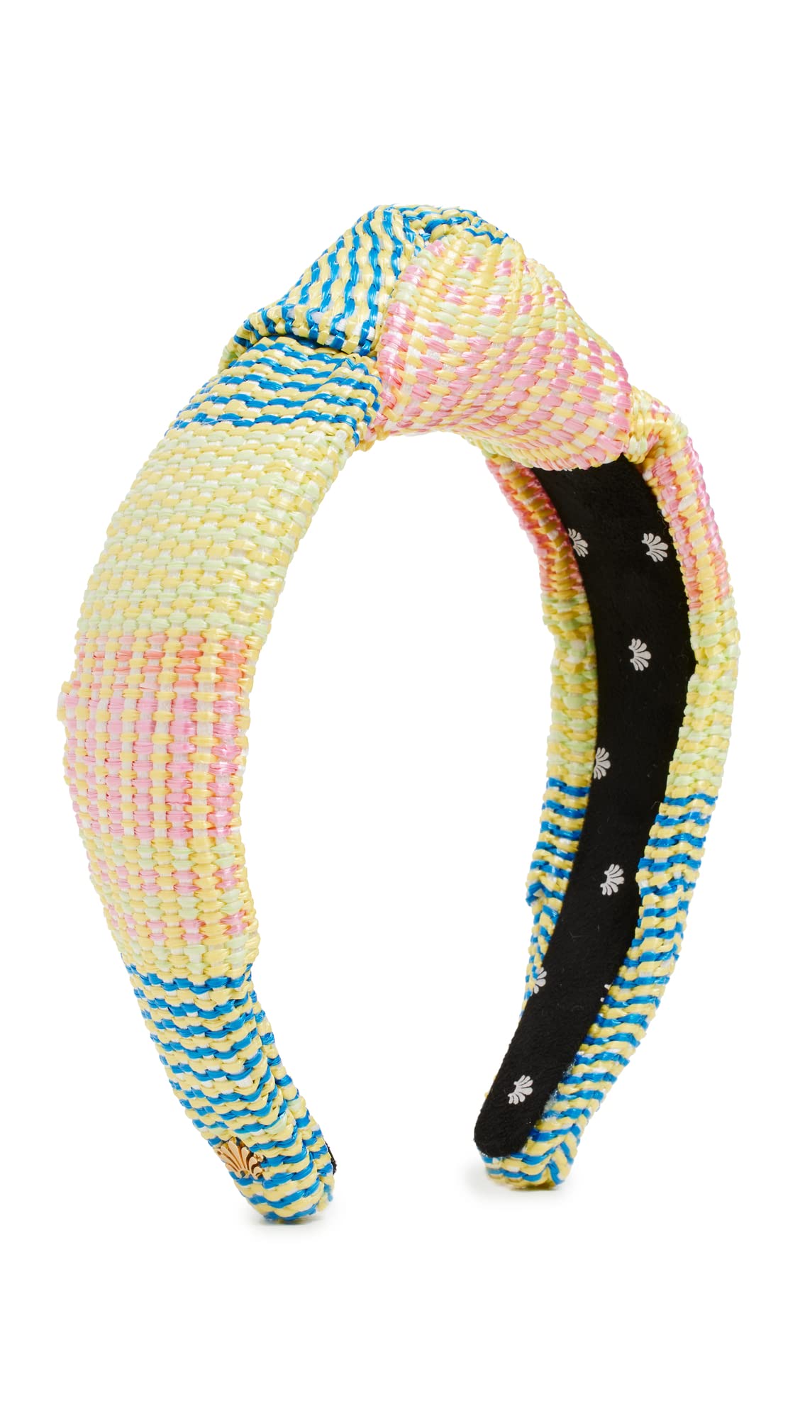 Lele Sadoughi Mixed Raffia Knotted Women’s Headband - Multicolored Mixed Raffia Knotted Headband ~ Taffy Rainbow – Chic Streets main image 2