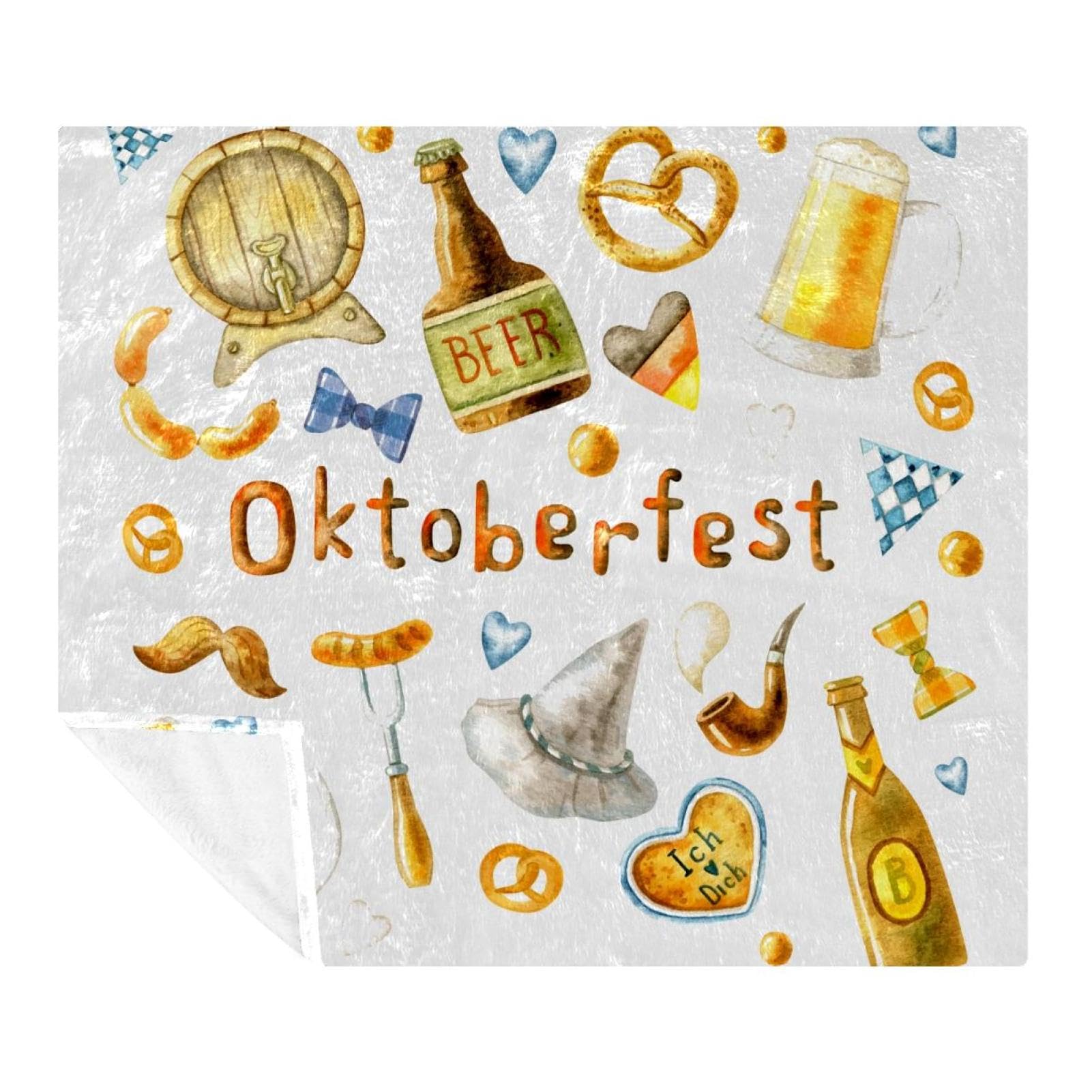Couverture Oktoberfest plaid polaire doux et confortable cadeau idéal famille