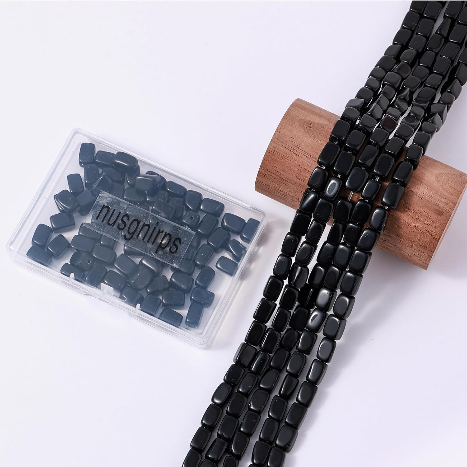 Natural Large Black Onyx Agate Cube Stone Beads 8x11mm 38cm/str Loose Semi Gemstone Stone Square Beads for Making Bracelets Necklace - Image 6