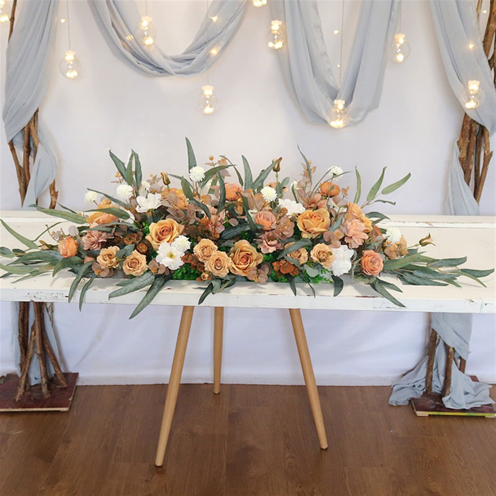 Amazon｜造花シミュレーションヴィンテージロングテーブルフラワー