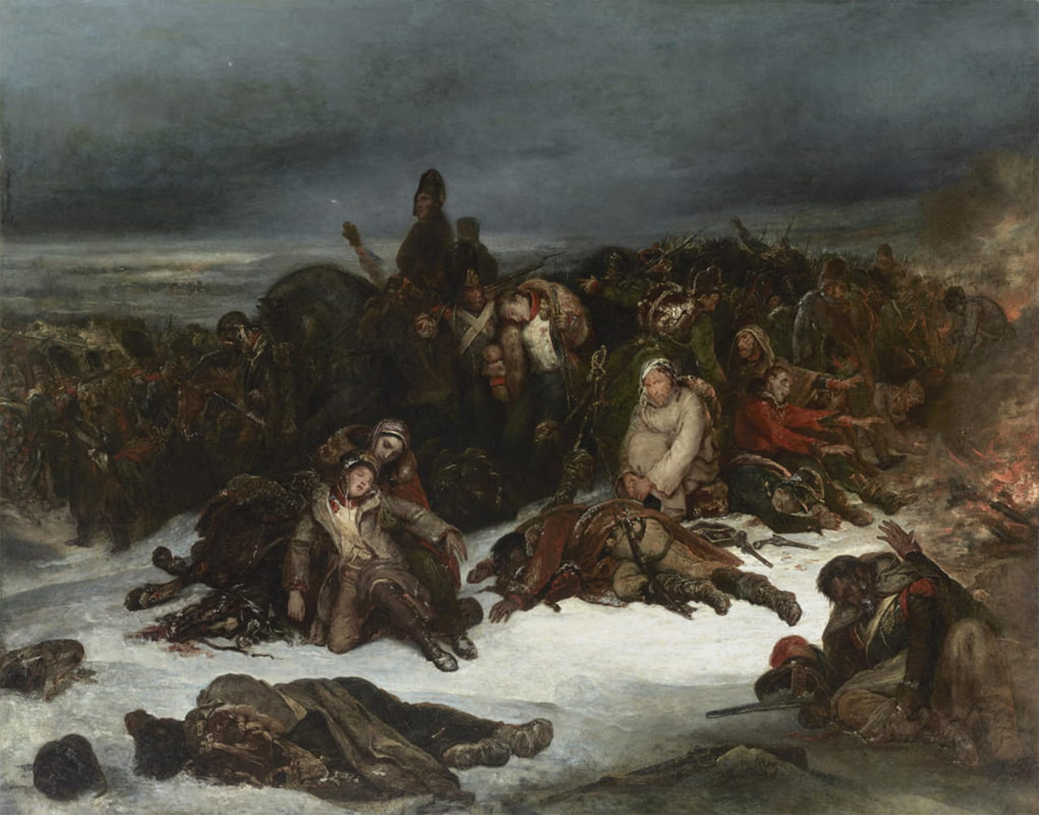 POSTERIIk Famous Animal Posters Vintage Picture the Retreat of Napoleon’s From Russia in by Ary Scheffer Modern Wall Decor for Home Decor 60x90cm