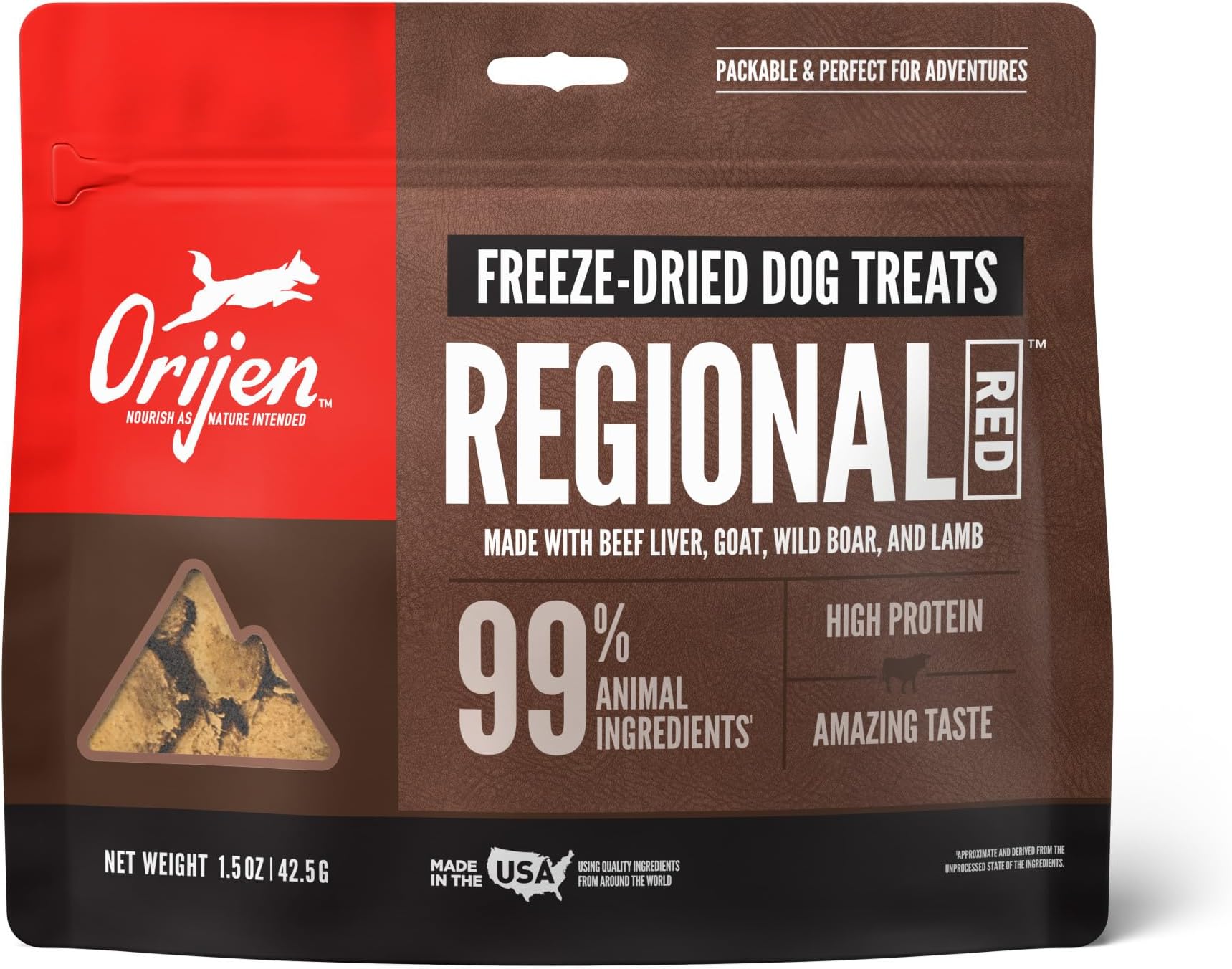 Freeze Dried BEEF RECIPE Dog Treats, WholePrey Ingredients, 1.25oz