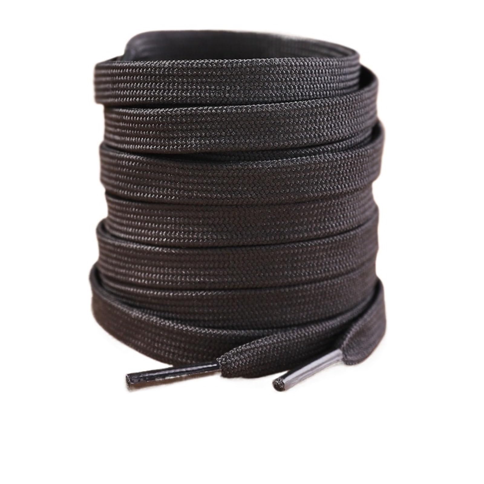 Cordones de Zapatos 1/2 par de Cordones Planos Blancos y Negros for Zapatillas Deportivas, 70/90/100/120/140/160 cm(2 Pair Double Black,140cm)