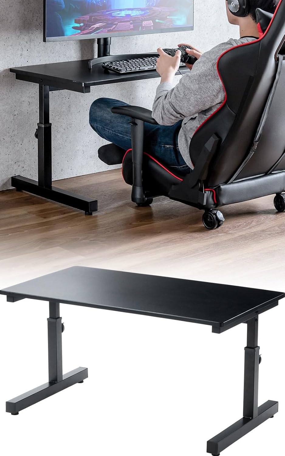 赤字価格！ロフトベッド シングル スチールネット・移動型デスク付き