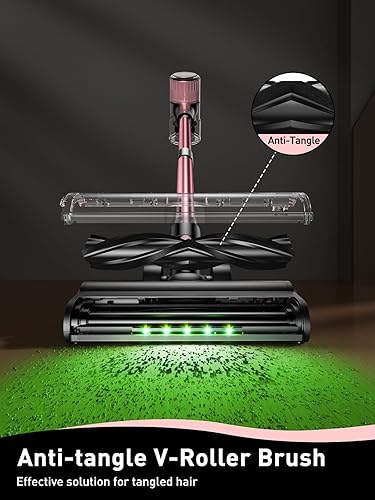 Miniatura 4 de Aspiradora inalámbrica, potente succión 8 en 1, aspiradora ligera para el hogar, pantalla LED, 3 modos de succión, aspiradora de batería desmontable