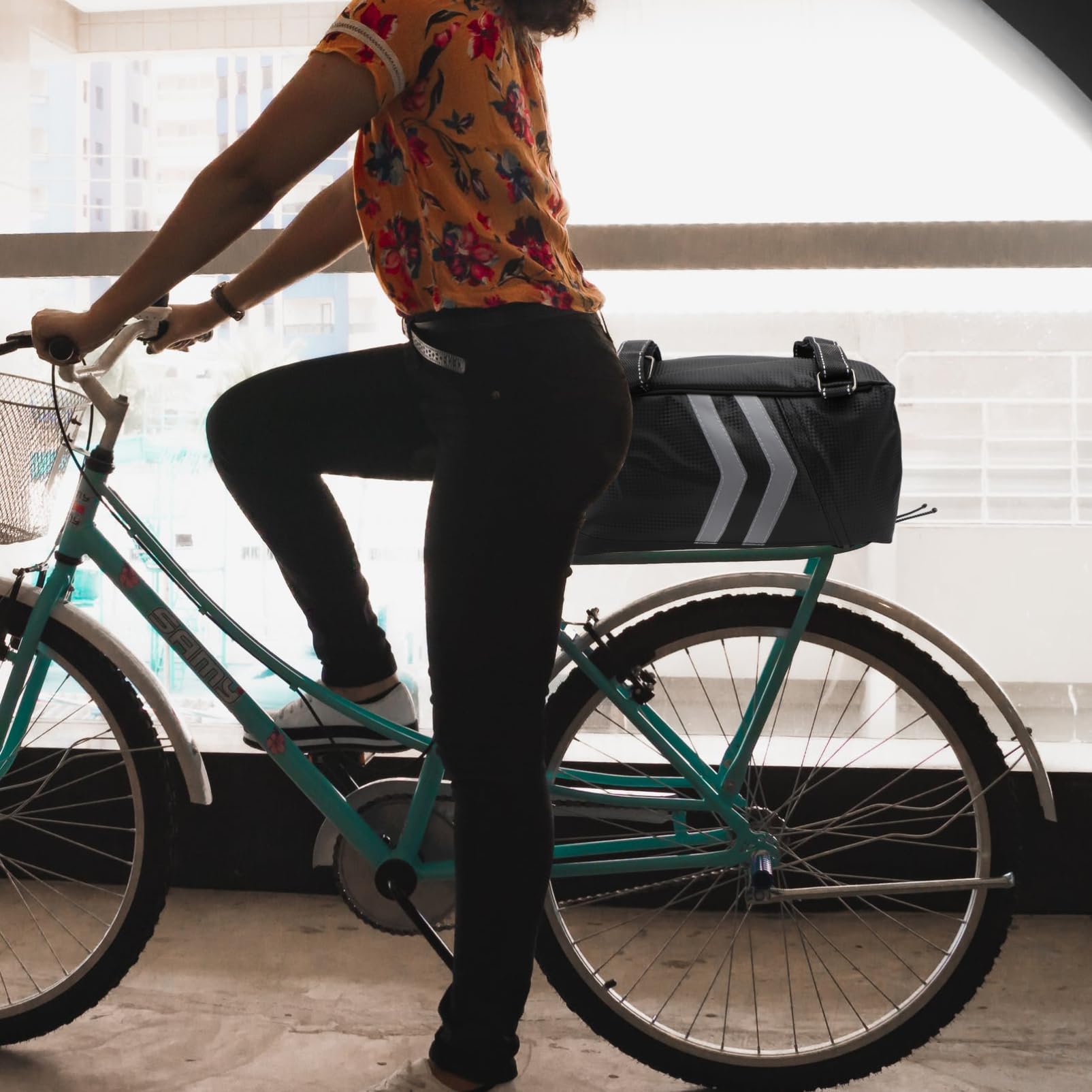 BESPORTBLE Borsa Portapacchi Posteriore per Bici, 9l, Pu, Doppia Cerniera, Stabile, per Viaggi e Attività All'aperto
