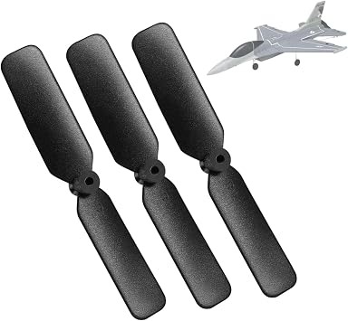 4 PCS RC Plane 2.5 Inch Propellers with 1.2mm Hole - Replacement Props for Volantex RC 761-7 F22, 761-10 F12, 76102W RC Airplane Models - Part # P7610206