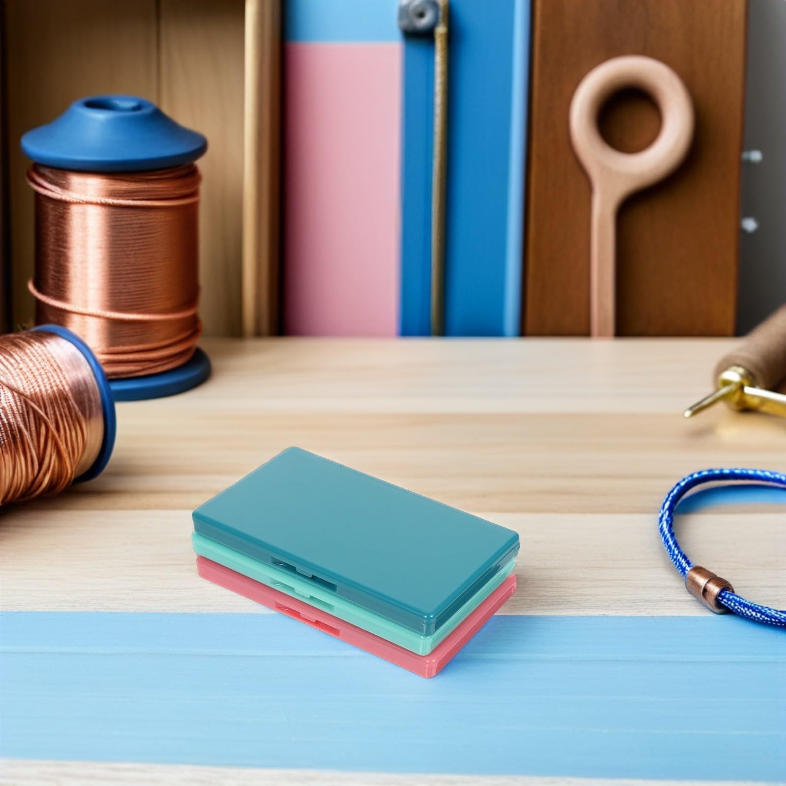 POPETPOP Estuche Magnético para 6 Agujas de Coser Cierre Seguro, Caja Portátil de Plástico para Almacenamiento y Protección Suave en Bordado y Viaje