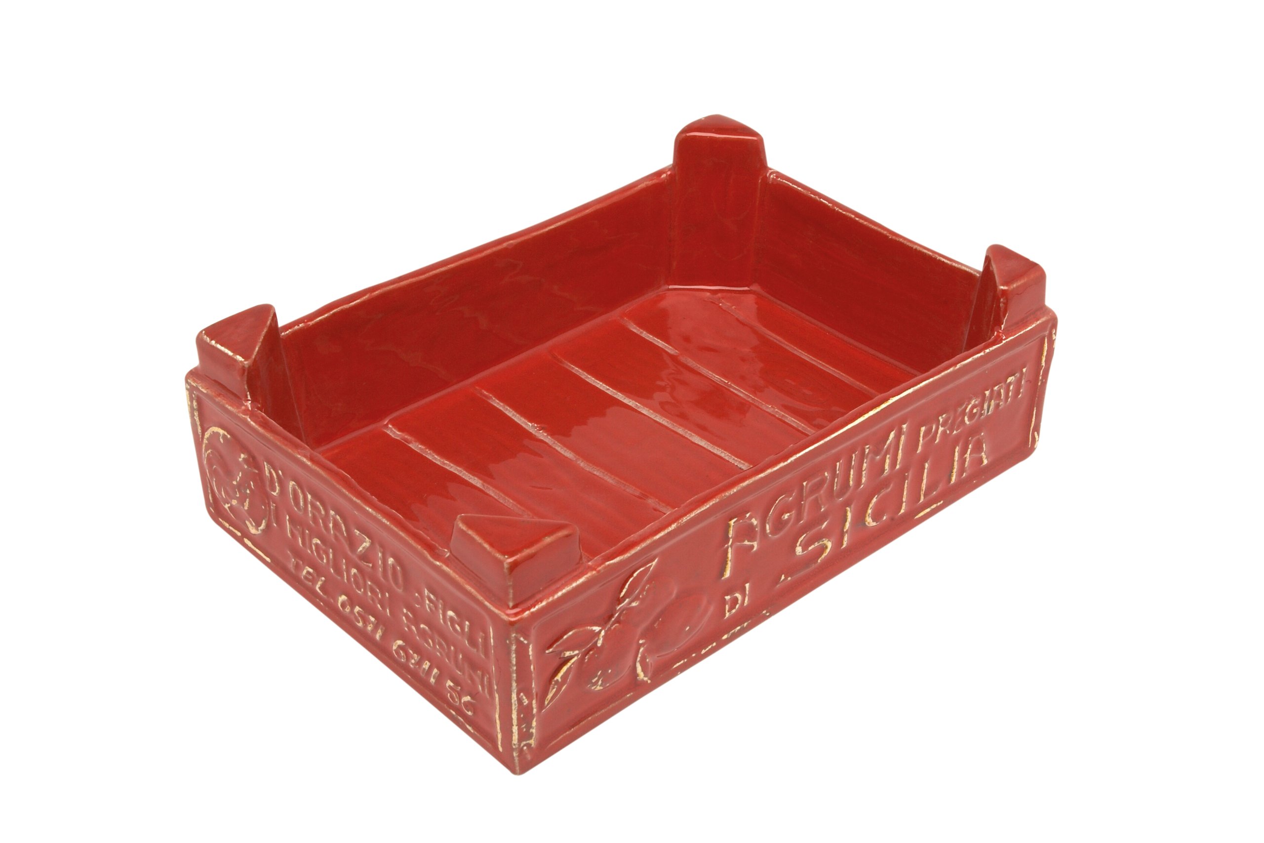 Virginia Casa Red Mediterraneo X 22.5Cm Fruit Box Rosso Size 34