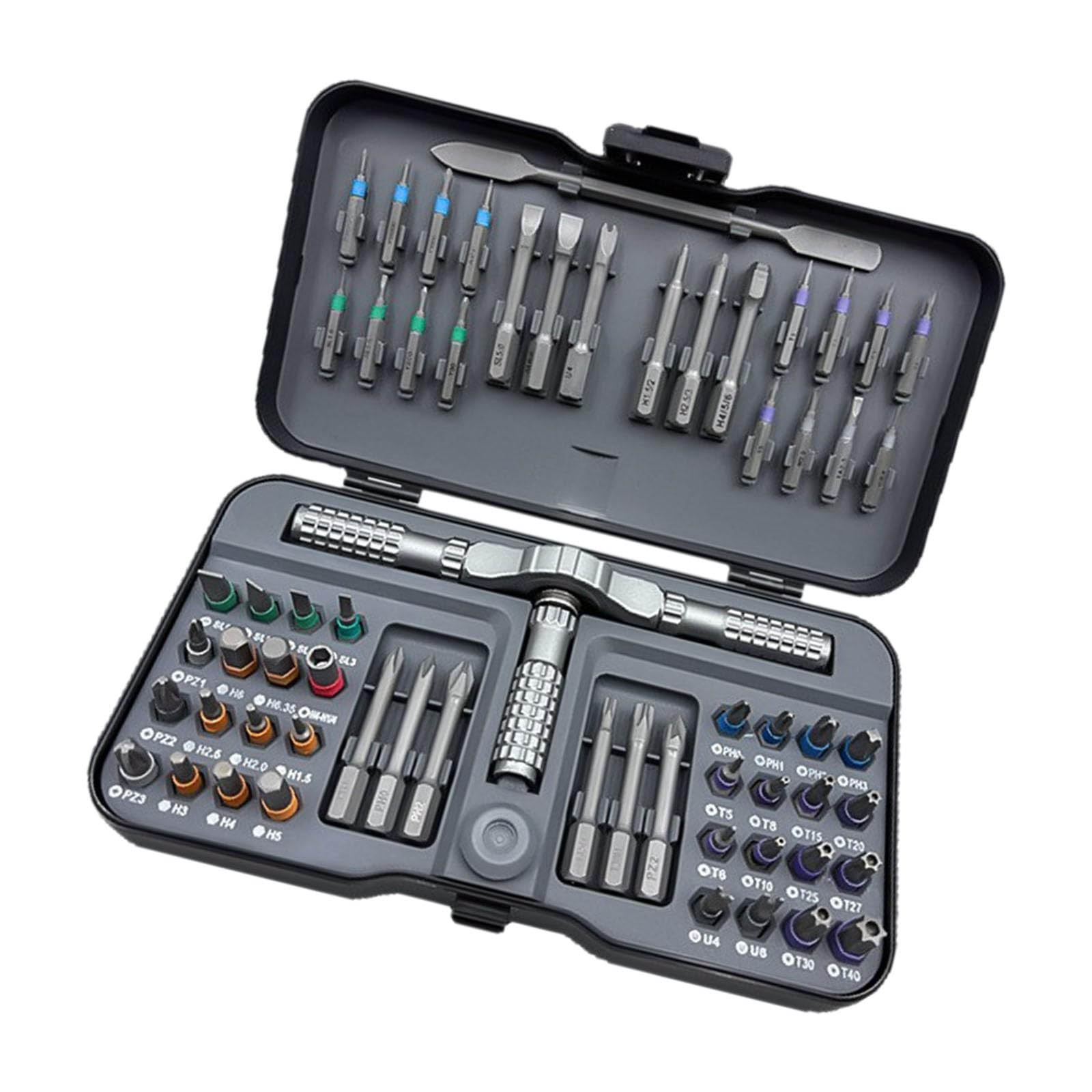 Fromceo Screwdriver Set Ratcheting Set 65 In 1 Bit Multipurpose Manual Multifunctional