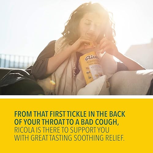 Miniatura 7 de Ricola Gotas para la garganta supresoras de hierbas supresoras de la tos sin azúcar, alivio natural de larga duración, 19 unidades (paquete de 4)