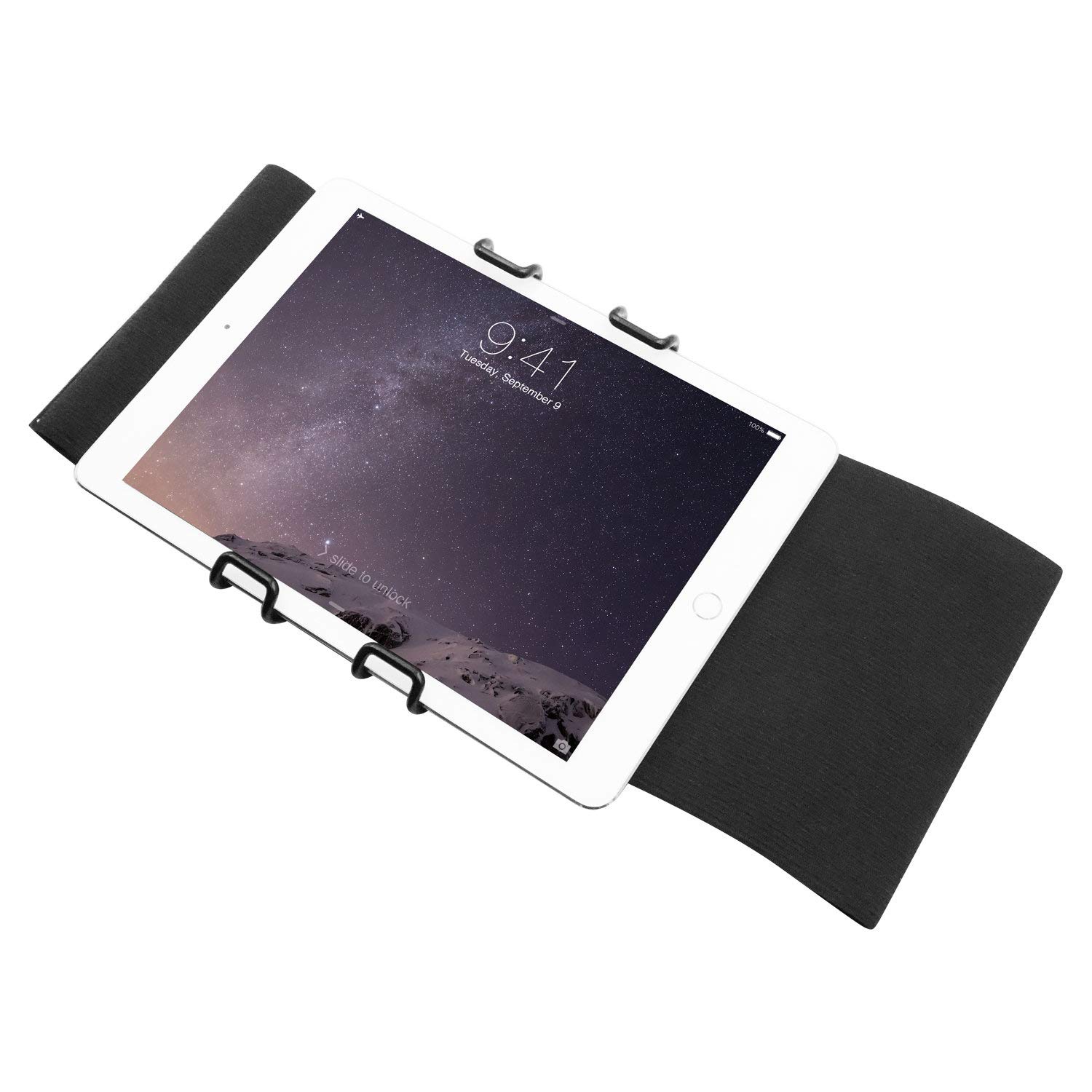 Macally HRSTRAPMOUNT, Support de Voiture à Sangle appuie-tête pour Tout iPad et Tablet PCs de Largeur Max. de 22 cm