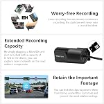 EONON USB Dash Cam for Android Car Stereo Head Unit, 720P HD Hidden Car Camera, 120° Wide Angle, 360° Rotatable Lens, Plug and Play, Loop Recording, Mini Dashboard Camera Recorder