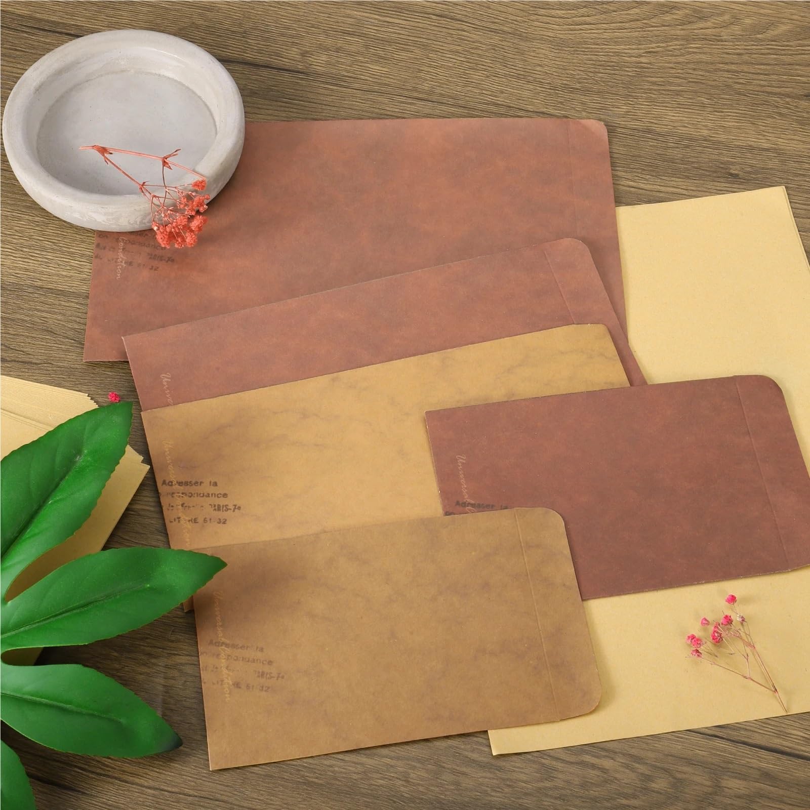 Koperty na zaproszenia, Envelopes 25 Pcs Yellow Brown 25x16cm For Christmas Birthday Wedding Thanksgiving