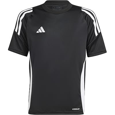 Мужская рубашка adidas Kids Tiro24 Jersey (Little Kids/Big Kids) black/white