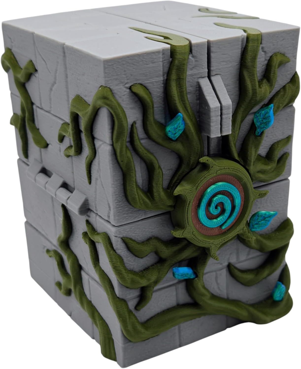 Box of the Grove deck box - great for collectible card games like Magic the Gathering, RPG, and Board Games - 3D printed - tabletop game accessory (Grey)