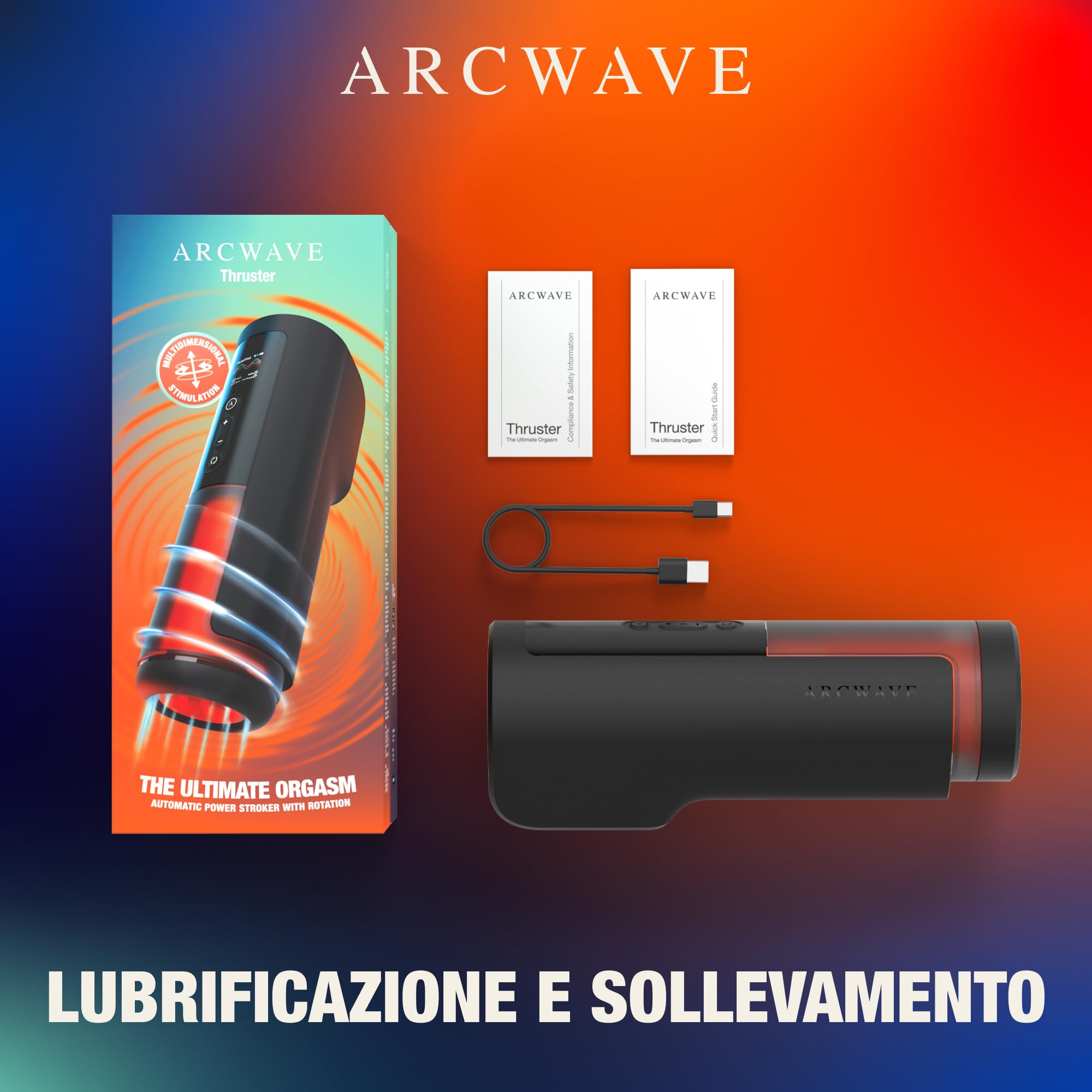 Arcwave Thruster Masturbatore Automatico e Rotante per Uomo | Rotazione 360° | 200 Movimenti | Sleeve per Pene | Pocket Pussy in Silicone | Sex Toy per Adulti | Stroker con App Sync | Ricaricabile