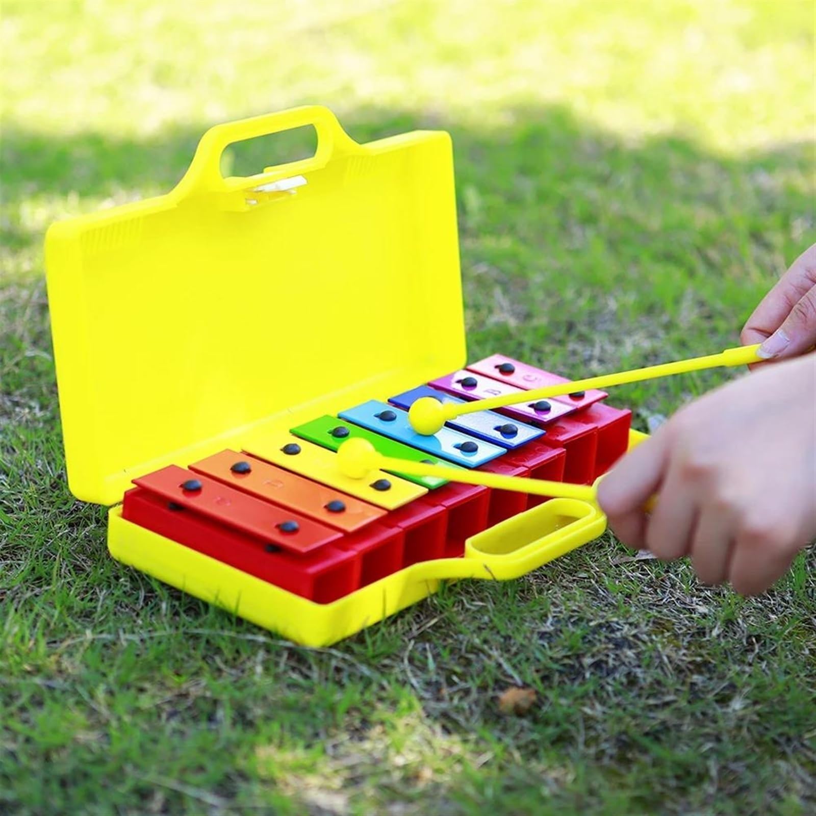Ksylofon Muzyczny 8 Uwaga Ksylofon Ręczny Dzwonek Kolorowy Perkusyjny Instrument Muzyczny