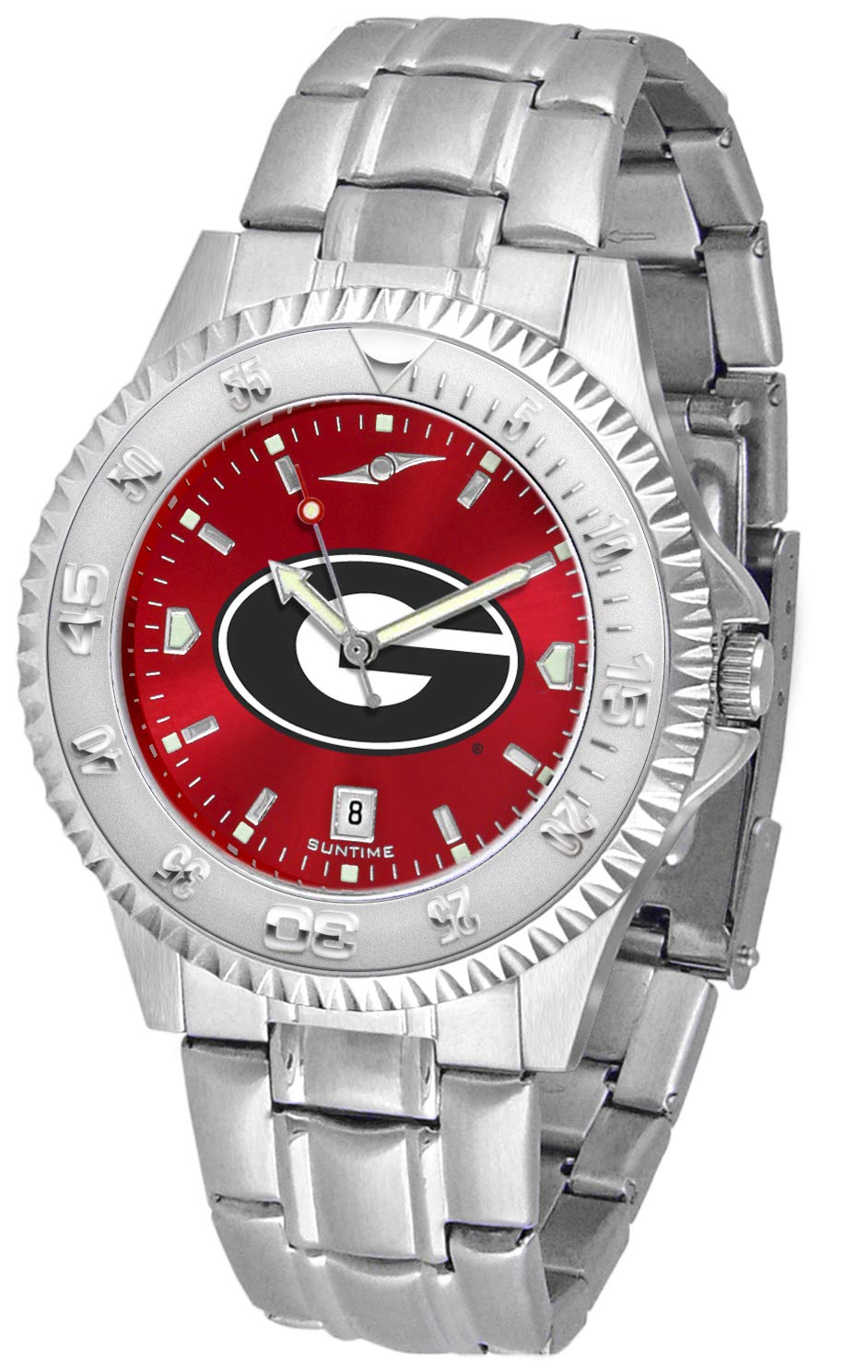 SunTime Men's Competitor 40mm Quartz Watch, 20mm Stainless Steel Strap, Anochrome Dial