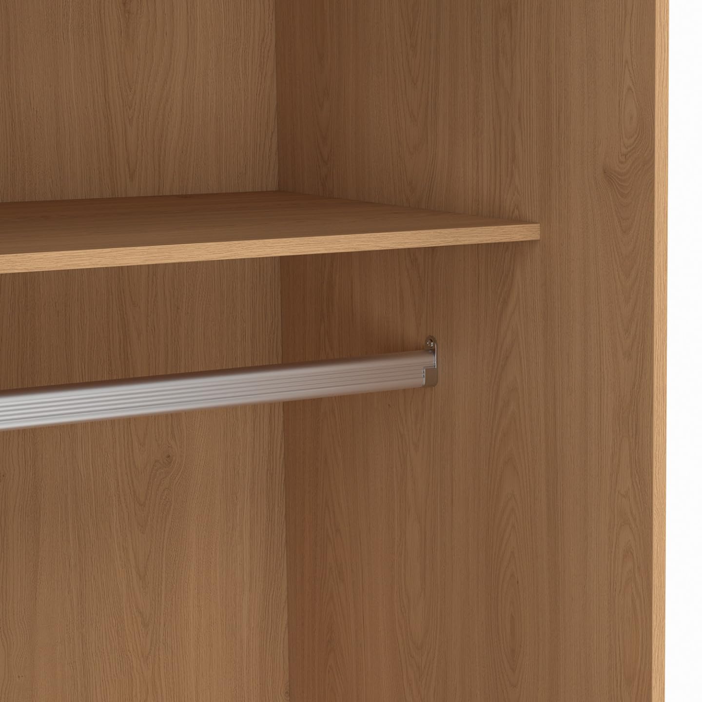 IDMarket SLIDEA Armario 2 puertas correderas madera y blanco 60 cm armario con estante