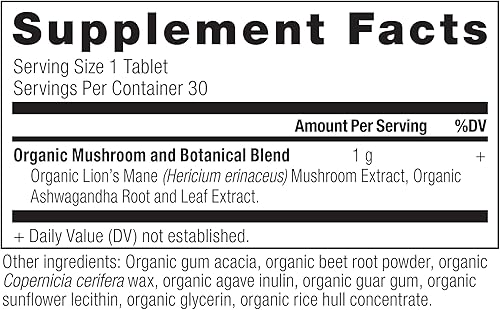 Miniatura 3 de Ancient Nutrition, suplemento orgánico de hongo melena de león con Ashwagandha de Ancient Nutrition, la melena de león orgánica apoya la energía y