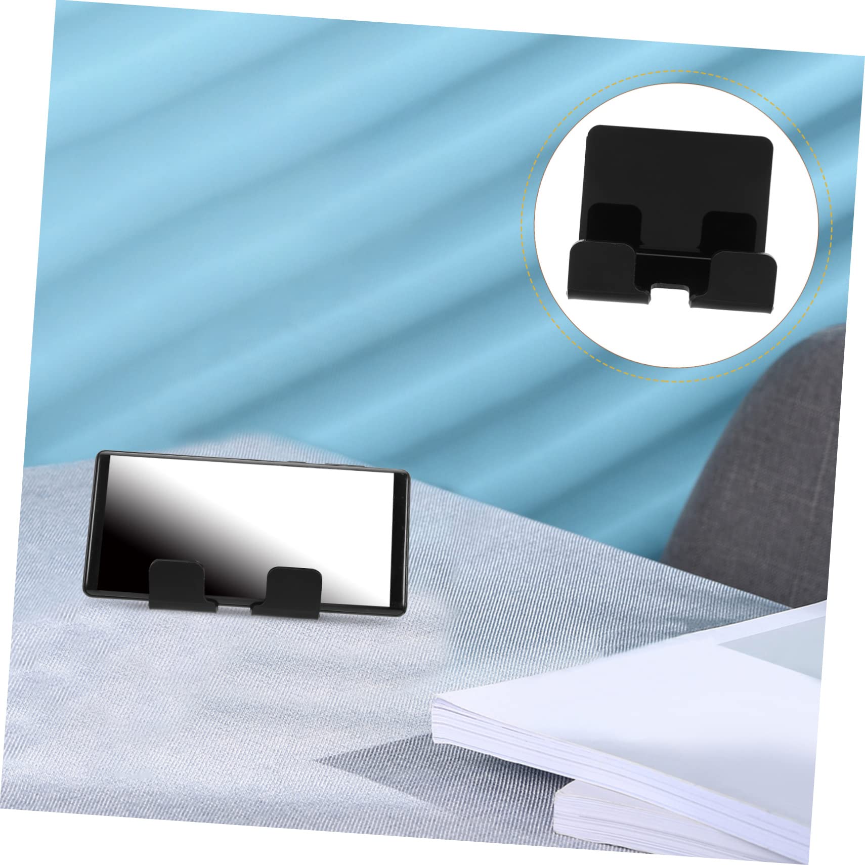 UPKOCH 4pezzi Supporto Per Telefono Da Parete Auto-adesivo Porta Smartphone Caricamento Da Letto Design Multipurpose Cucina e Ufficio Installazione Facile Supporto Per Telefono e