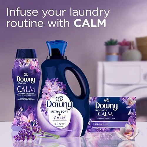 Miniatura 9 de Downy Infusions Suavizante Líquido para Telas, CALM, Lavanda y Vainilla Relajantes, 56 fl oz