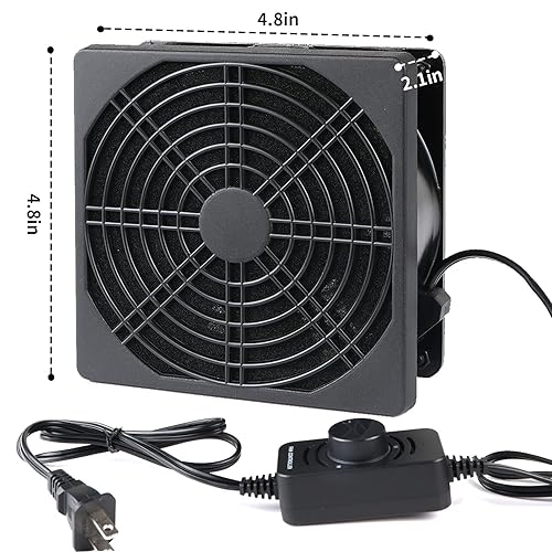 Miniatura 6 de SXDOOL - Ventilador removedor de humos con controlador de velocidad extractor de humos 4724in y 120 V