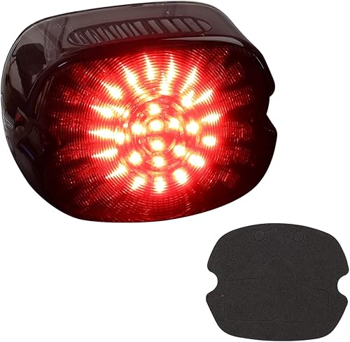 MotoParAcc Luces traseras LED de freno ahumadas para motocicleta, luces traseras integradas para Harley Dyna Low Rider S Sportster Road King Fatboy