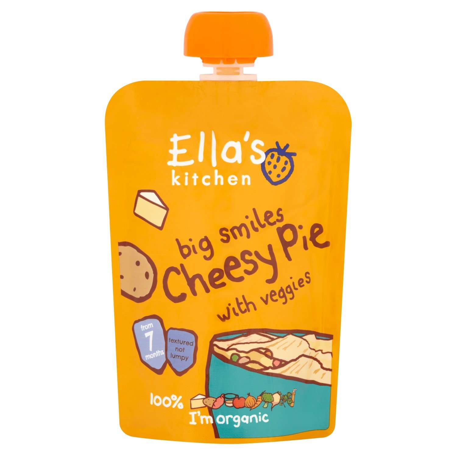 Ella's Kitchen Organic Cheesy Pie Baby Pouch 7+ Months, 130g