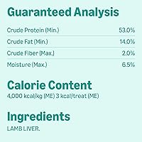 Vista 7 de Marca Yaxa – Wag - Golosinas para perros liofilizadas crudas de un solo ingrediente, hígado de cordero, alto en proteínas, golosinas saludables
