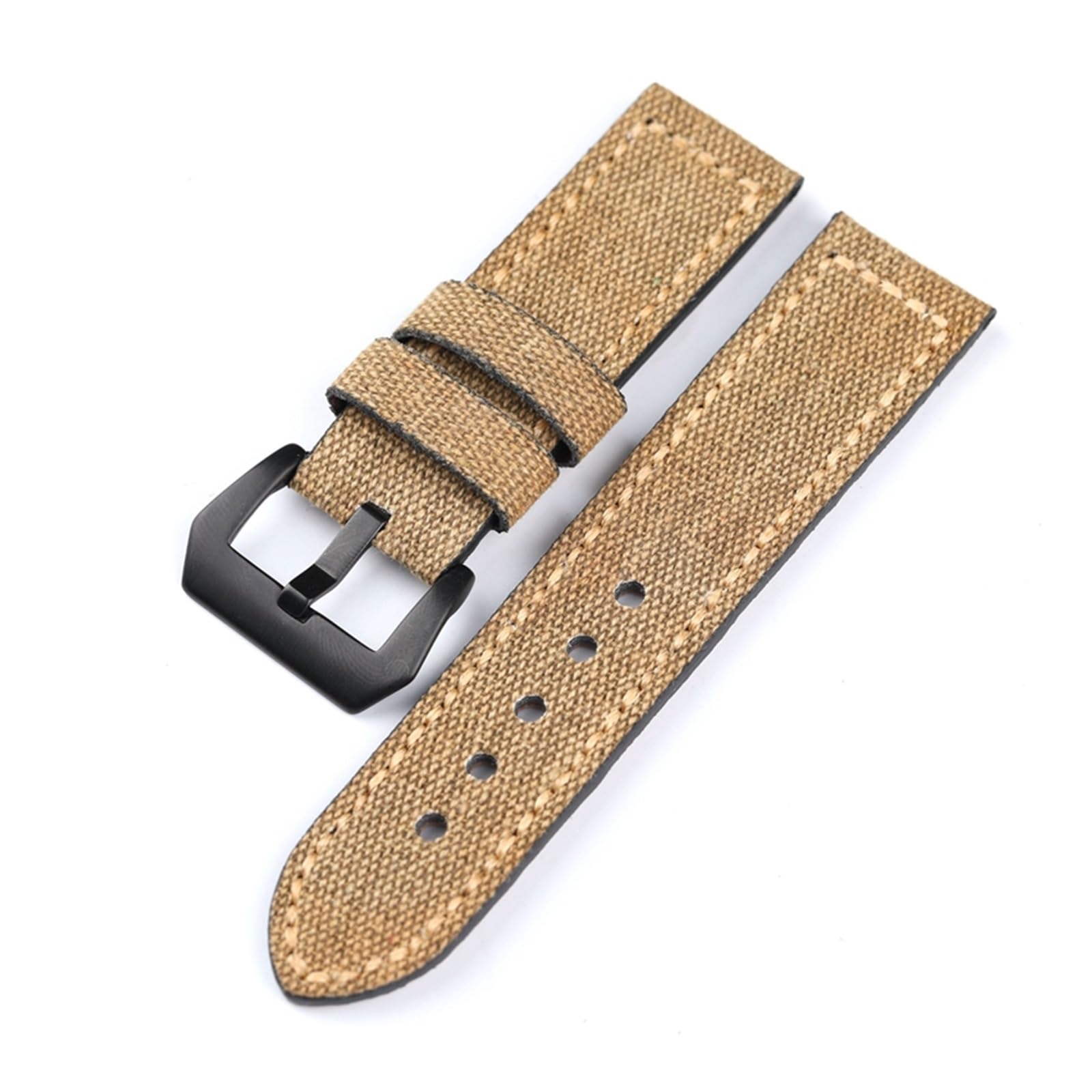 INEOUT Cinturino In Pelle Canvas 20 22 24 26MM Cinturino Retrò In Materiale Spesso Nero Verde Marrone Denim,