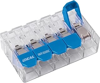 Ideal Electrical in-Sure Lever Wire Connector,10 AWG, 5-Port(30-10L35), Box of 50—Compact Releasable Connectors for Solid and Stranded Wires