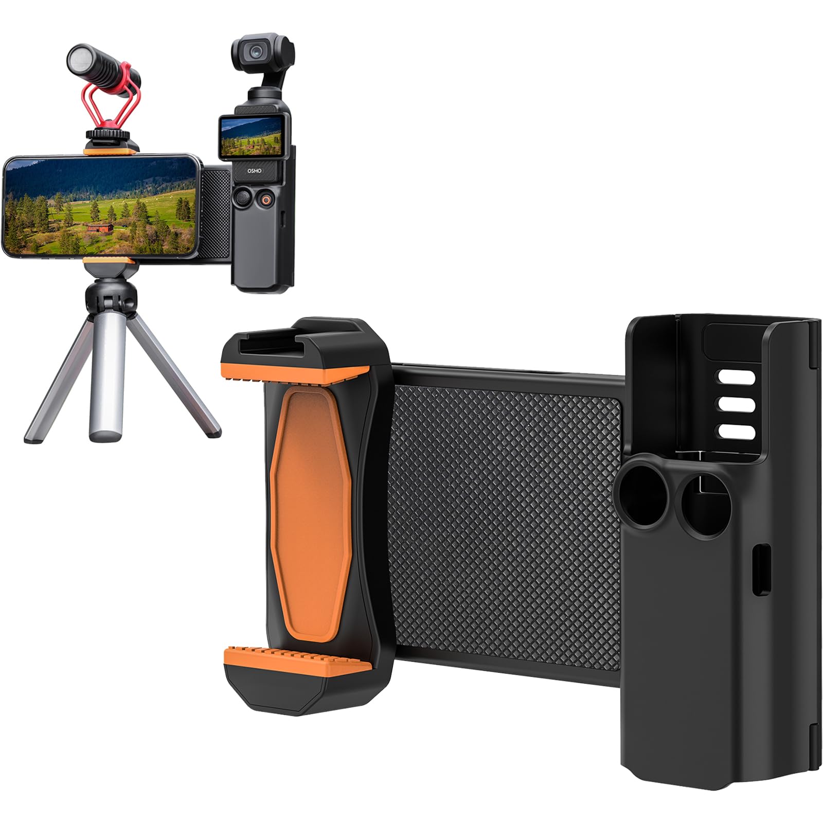 EUGOOCX Uitbreiding Telefoon Clip Houder voor DJI OSMO Pocket 3, Smartphone Beugel Voorzijde met 1/4 Schroef Adapter Compatibel met Pocket 3 Camera