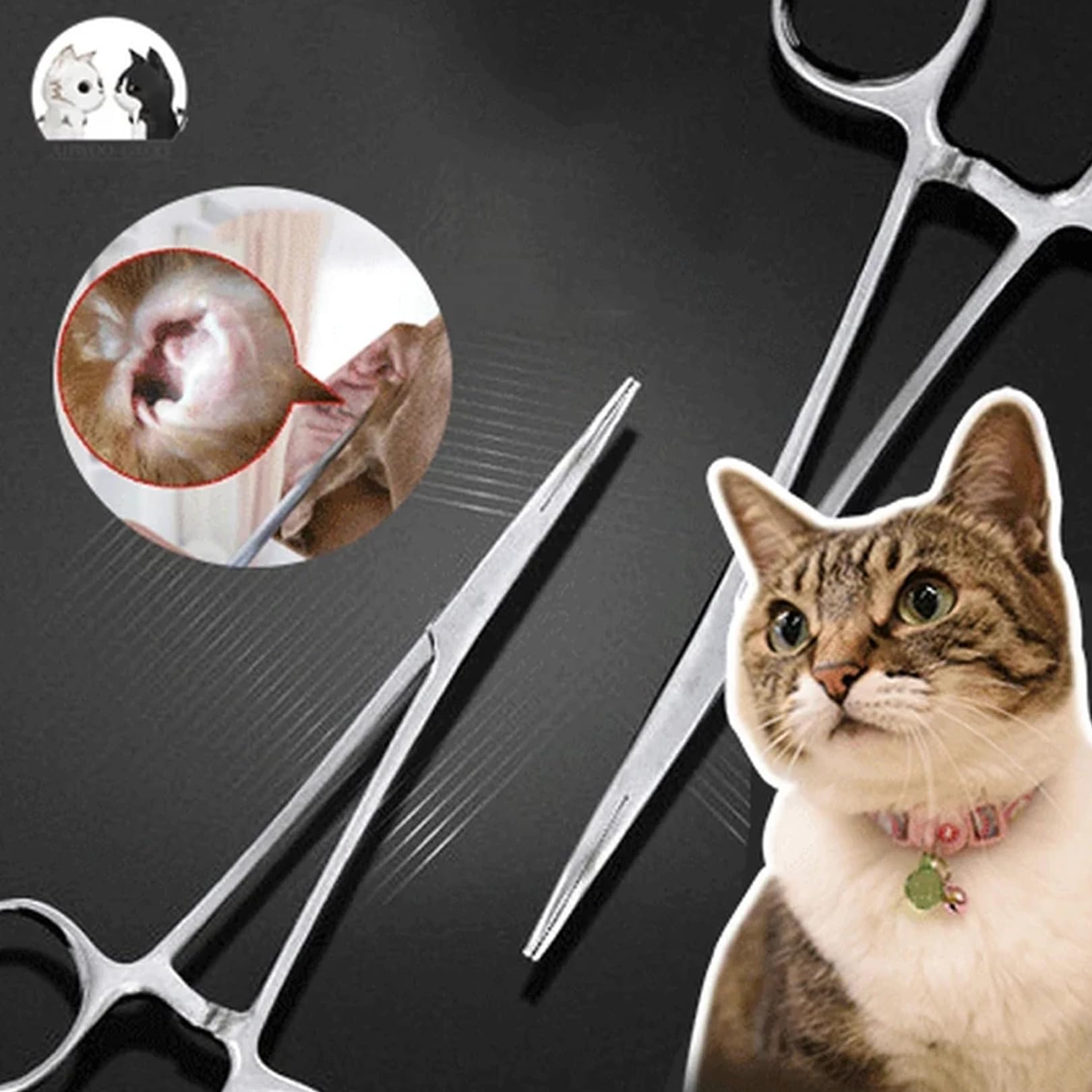 Alicates de piercing, pinza de arteria, herramienta de agarre de bola, juego de costura