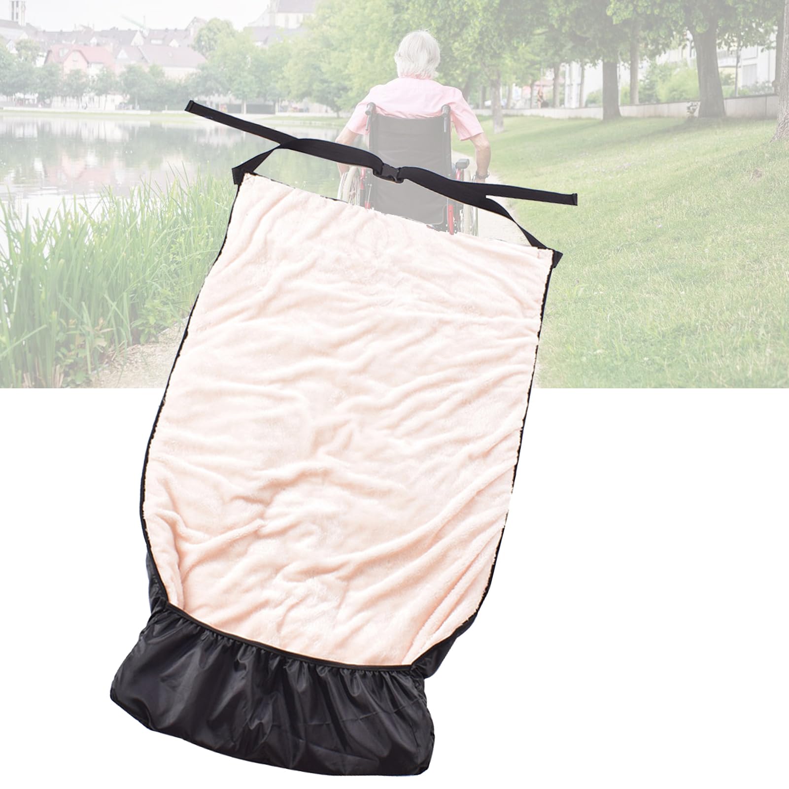 Manta Polar Resistente al Agua y acogedora para Silla de Ruedas, Forro Polar, Funda para Las piernas, Manta para Silla de Ruedas, Manta de Lana, Accesorios para Silla de Ruedas