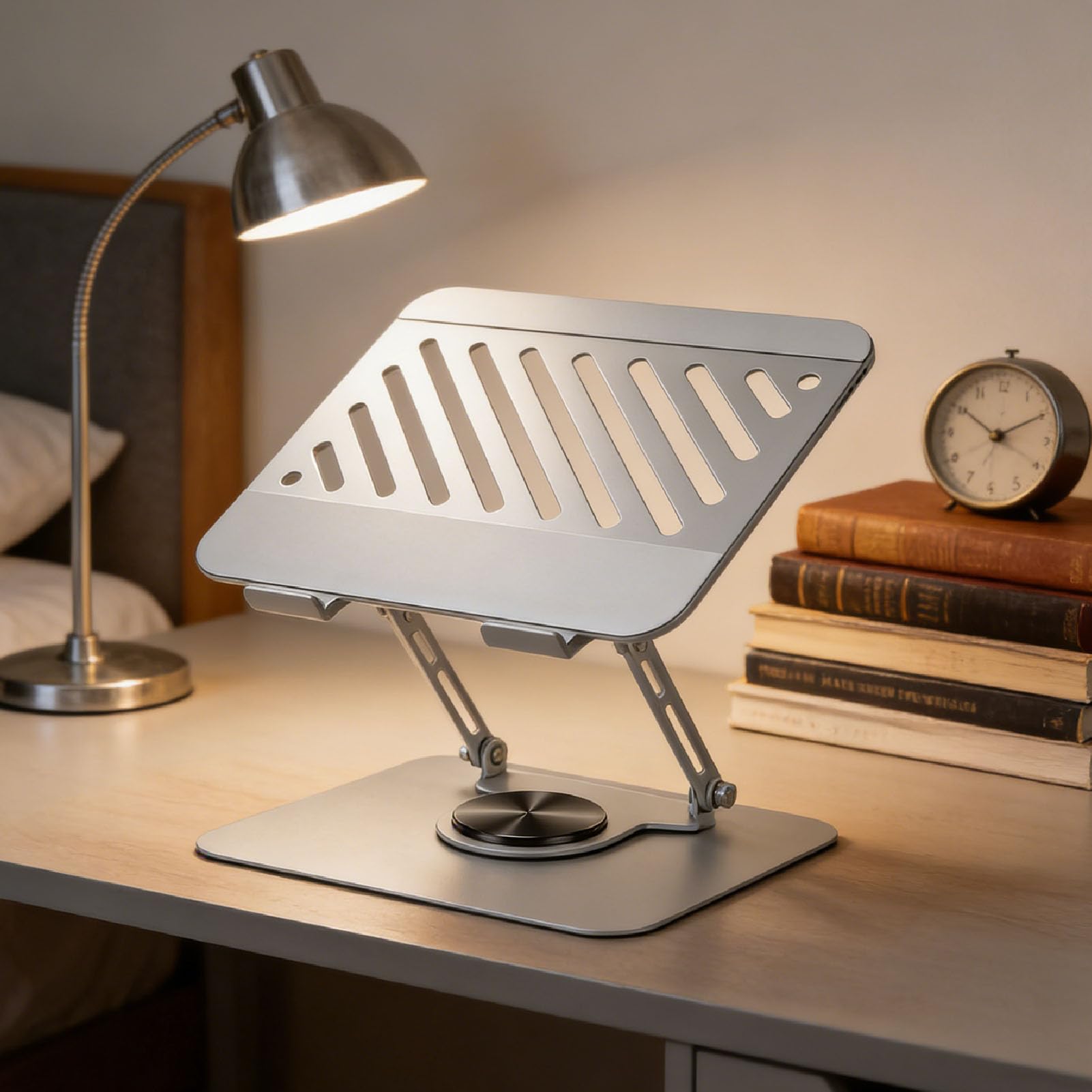 FILFEEL Soporte Giratorio de 360° para Portátil – Soporte Ergonómico de para Portátil de Aleación de Aluminio para Pro XPS de hasta 17 Pulgadas, para con Disipación de Calor