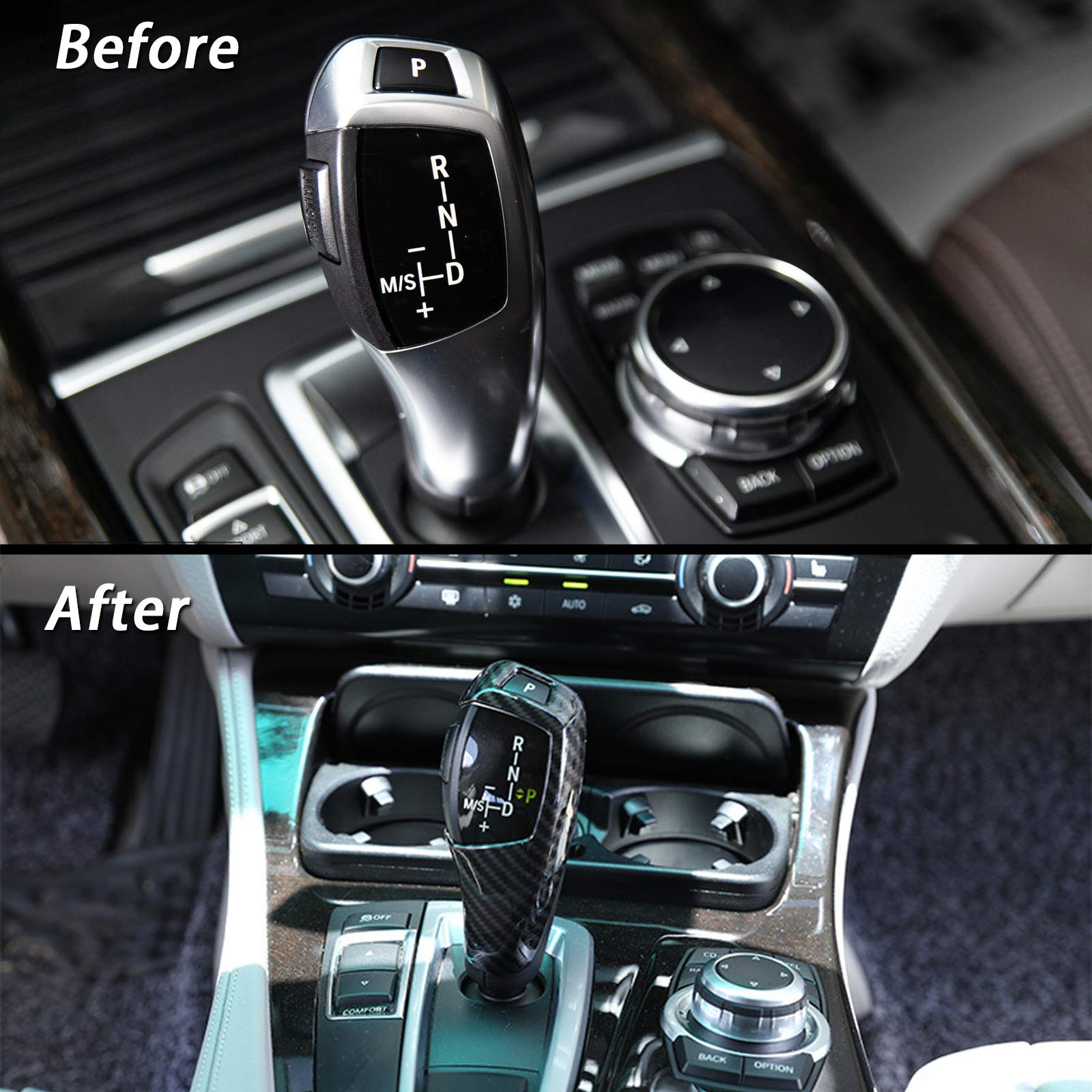 Mascherina Cambio Fibra Di Carbonio Per Range Rover Evoque 2012-2018 - Decorazione Auto, ABS - Foto 10