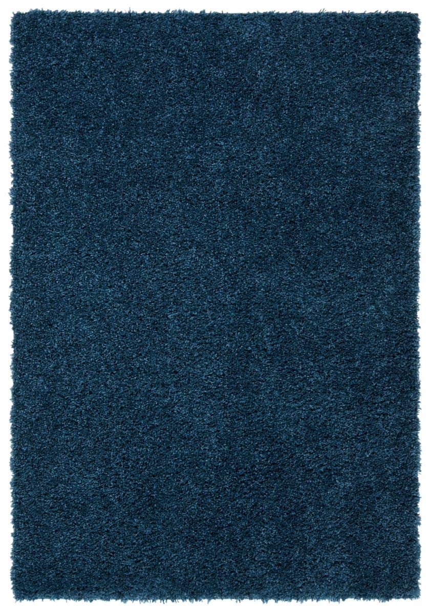 SAFAVIEH August Shag Collection Accent Rug - 2' x 5', Navy, Solid Design, Non-Shedding & Easy Care, 1.5-inch Thick Ideal for High Traffic Areas in