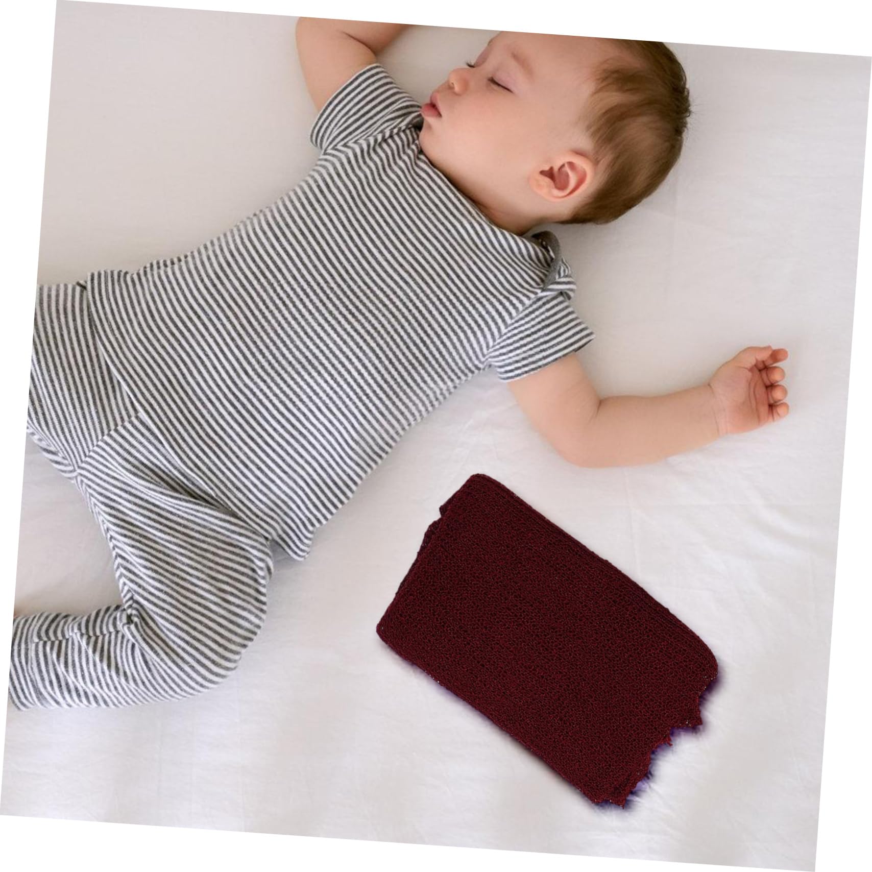 TOYANDONA 6 Piezas Mantas para Envolver Recién Nacido y Elástico Mantas Unisex para Fotografía Infantil Colores Encantadores para Sesiones Fotográficas y Versátil