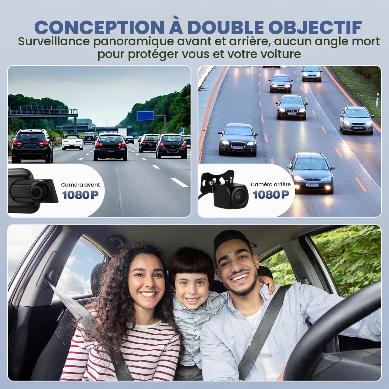 ULTECHNOVO Caméra De Tableau De Bord Et Arrière avec Rétroviseur Caméra Embarquée Voiture Streaming Multimédia Écran Tactile Enregistrement Double Vidéo 1080P Sécurité De Recul