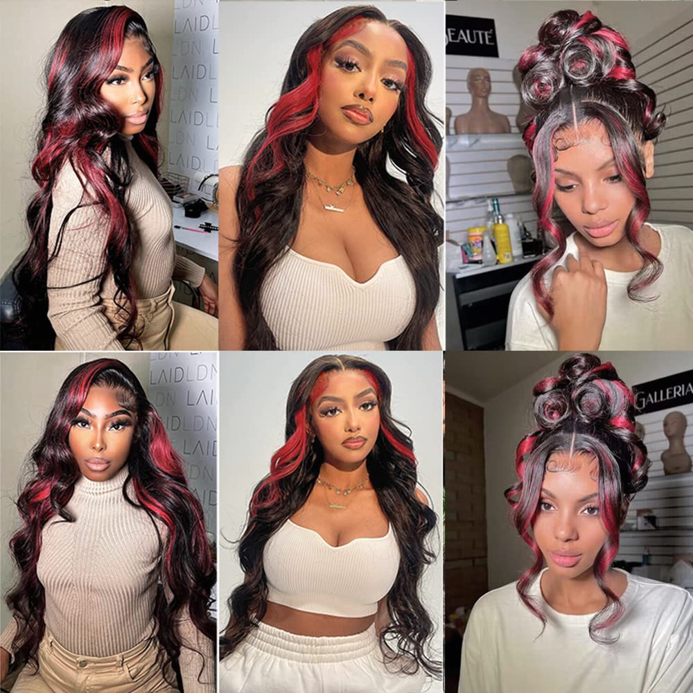 28 28 28 Inch Ombre Burgundy Bundles P1B99J Body Wave Bundles 2 Tone Black Mixed With Wine Red Bundles 8A Brazilian Virgin Hair Extensions Burgundy Body Wave Bundles 300g