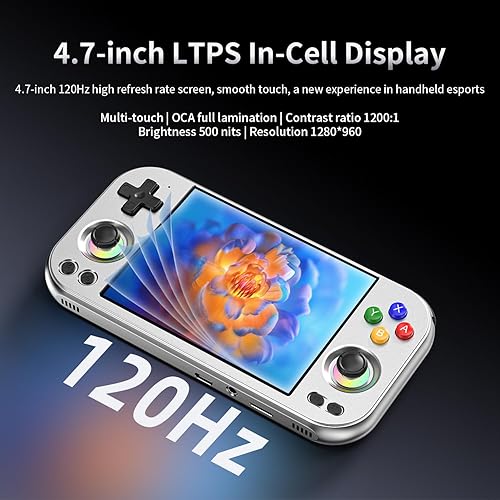 Miniatura 3 de ANBERNIC RG477M - Consola de juegos de mano retro, sistema CNC Android 14 de aleación de aluminio de 4.7 pulgadas, LTPS en la celda, dimensidad