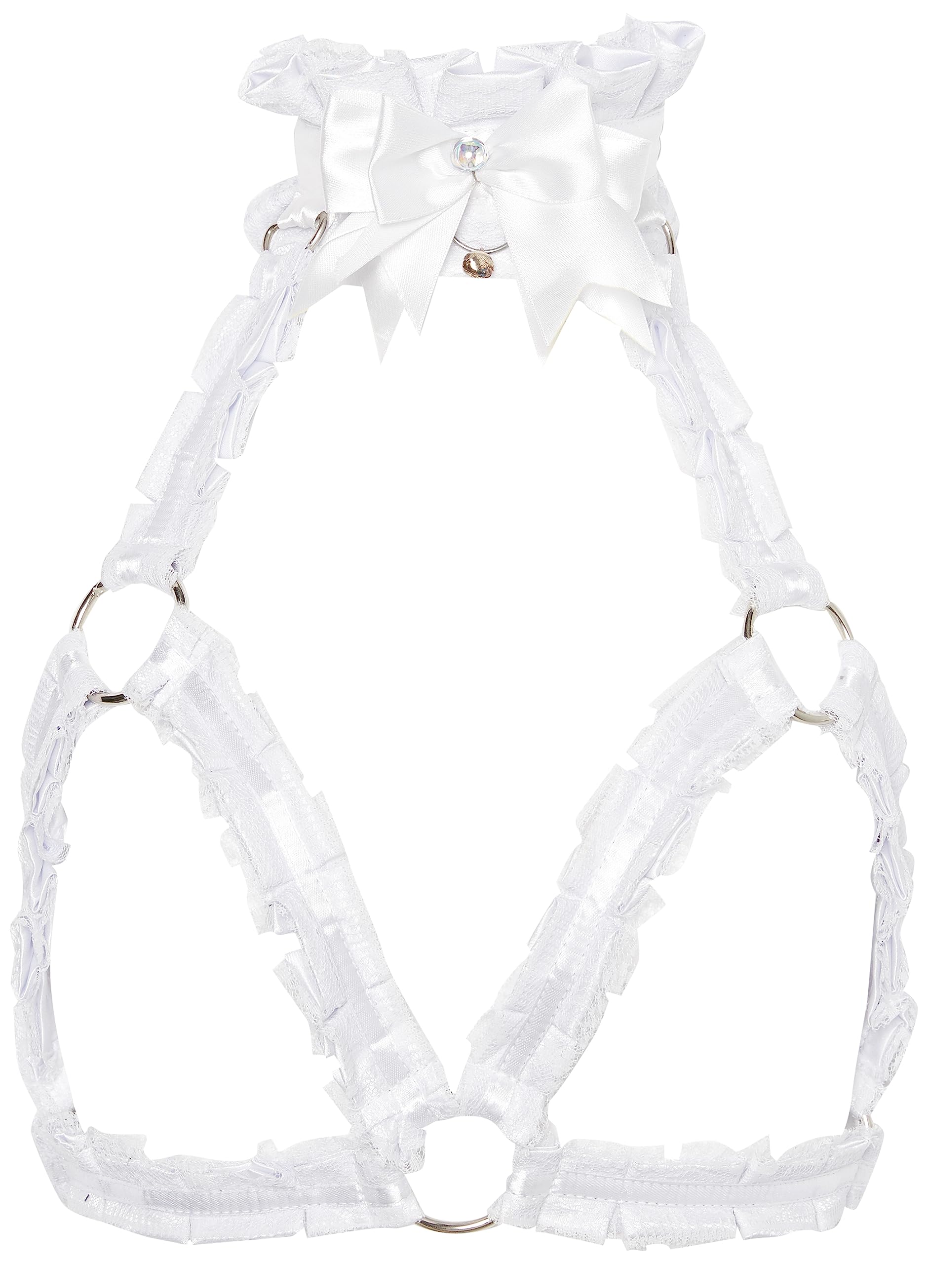 Daisy corsets Donna Collezione Kitten Bianco/Bianco Reggiseno In Pizzo Top Body Harness