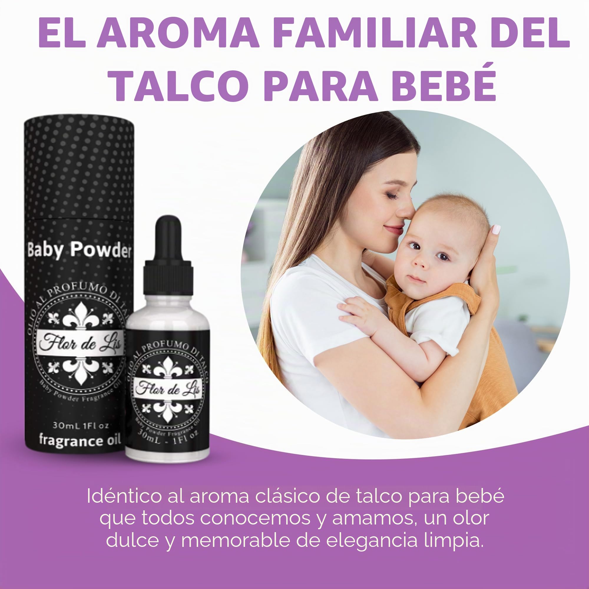 Flor de Lis - Perfume exclusivo para secadora, aceite con fragancia de talco, aroma de esencias para ambientadores de varillas