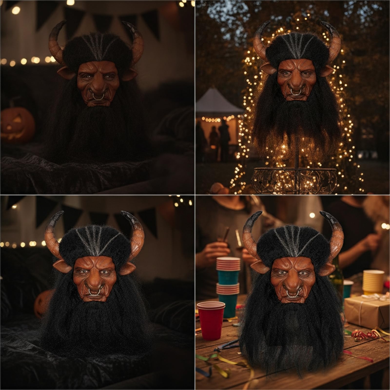 Amagogo Maschera in Lattice con Protuberanze | Maschera con protuberanze, Realistica, per spettacolo, Adulti