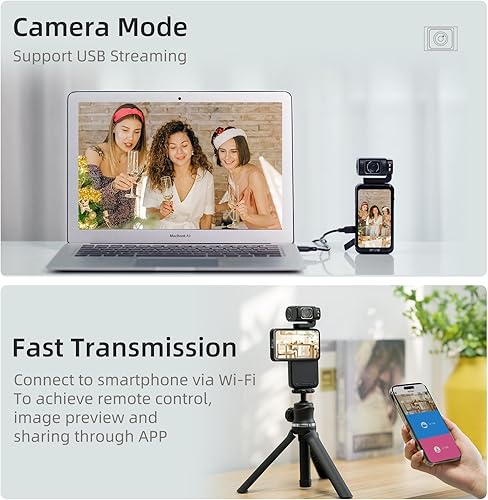 Miniatura 6 de ORDRO Cámara de mano M3 5K con pantalla táctil abatible, cámara de visión nocturna WiFi IR con batería de capacidad de 3250 mAh, videocámara 4K UHD