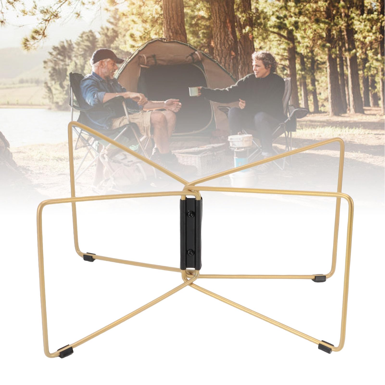 CHICIRIS Porta Bagagli Pieghevole Campeggio per Valigia Pieghevole Stand in Acciaio Inossidabile Campeggio Esterno Universale Portatile (Acciaio inossidabile 2)