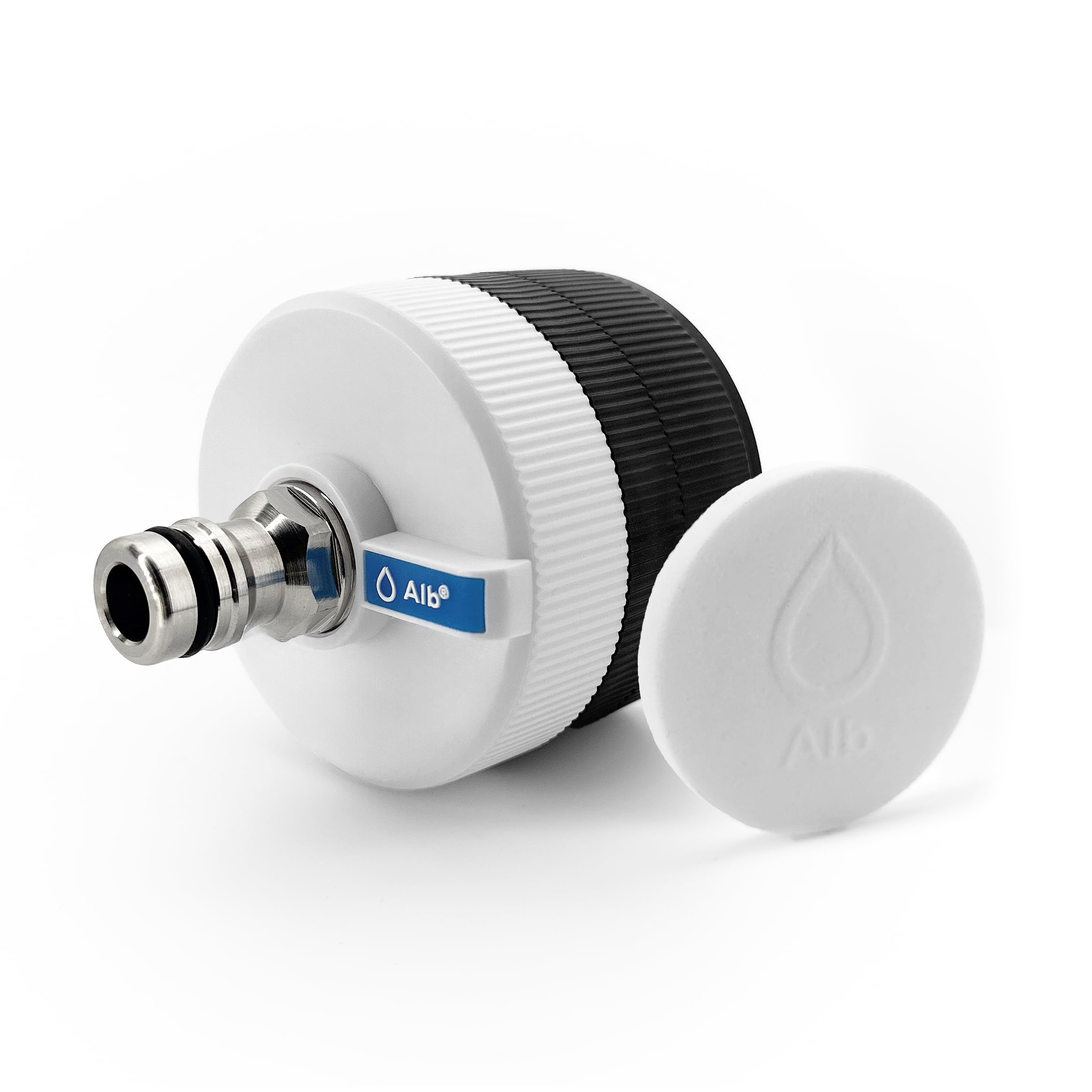 Alb Filter Entry Wassertankdeckel mit integriertem Filter & 2 Adaptern | Universal Befülladapter für Wohnmobil/Caravan | Gardena-kompatibel