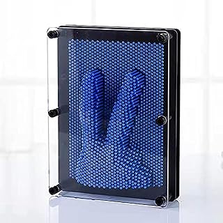 لوحة طباعة ثلاثية الأبعاد متوسطة الحجم للوجه بالإبر من بينارت، نموذج طباعة يدوي إبداعي، هدية عيد ميلاد، قطعة ديكور منزلي (أزرق داكن)